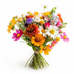 Obraz premium Bouquet of flowers isolated on white background