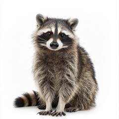 Obraz premium Raccoon isolated on white background