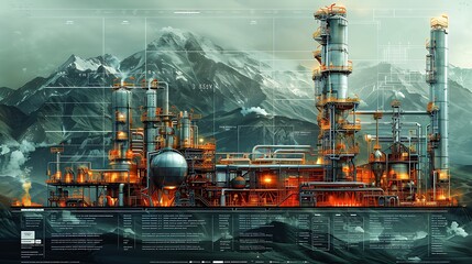 Infographic illustrating the physical properties of chemicals in a visually striking and informative way