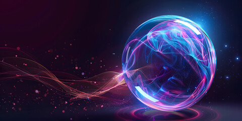 Obraz premium Energy ball on an abstract background