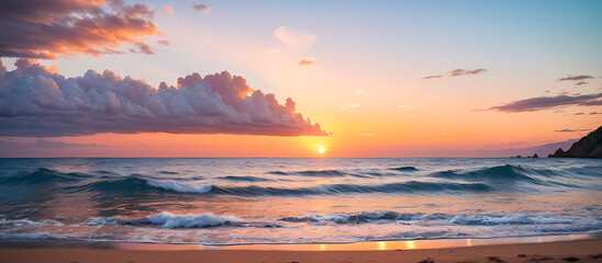 Fototapeta premium sunset on the beach