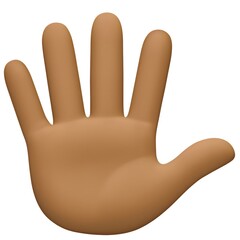 Obraz premium Hand with Fingers Splayed: Medium-Dark Skin Tone