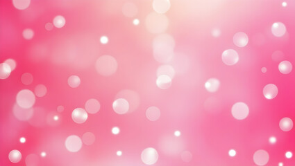 A vibrant pink bokeh background with soft, rounded blobs of light, blurred and overlapping to create a dreamy, ethereal atmosphere, generative ai