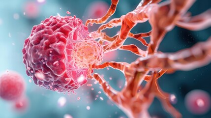 Detailed 3D cutaway of a mast cell highlighting its role in allergies, mast cell, cutaway view