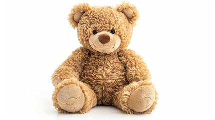 Adorable teddy bear looking cute against a white background.