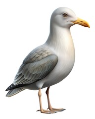 Obraz premium Colourful Plastic Beach Fun Seagull Illustration: A Playful Summer Adventure for Graphic Design Projects including Poster Design, Web Design 