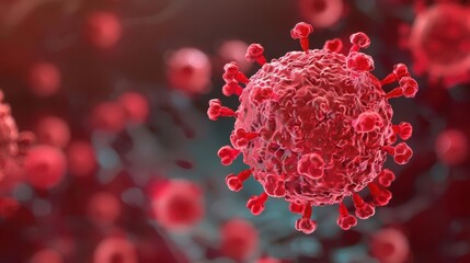 3D artistic rendering of a mast cell releasing cytokines, mast cell, cytokine release