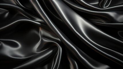 Obraz premium Black shiny fabric texture background 