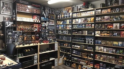 Board game aficionado's tabletop gaming garage
