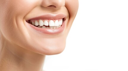 Obraz premium Close-up of a Woman's Smiling Mouth