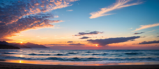 Fototapeta premium sunset over the sea