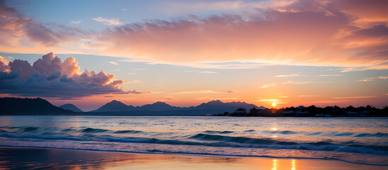 Obraz premium sunset over the sea