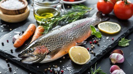 Preparing a Delicious Lunch with Seasoned Rainbow Trout