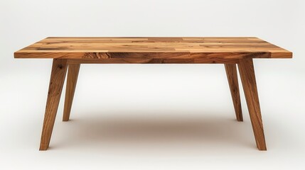 Fototapeta premium A wooden table with a natural wood finish and tapered legs
