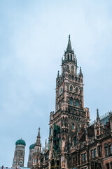 Panoramic view of the New Town Hall in Munich, Germany.