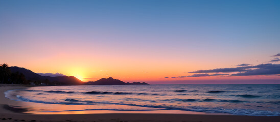 Obraz premium sunset over the sea