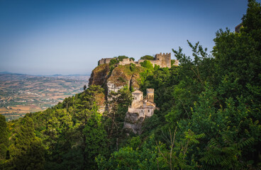 Obraz premium Toretta di Pepoli, Erice, Province of Trapani, Sicily, Italy, Europe. June 2023