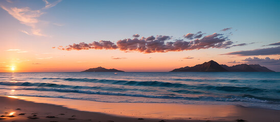 sunset over the sea