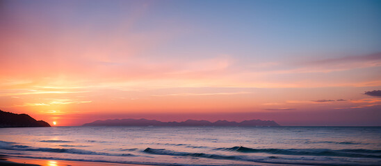 Fototapeta premium sunset over the sea