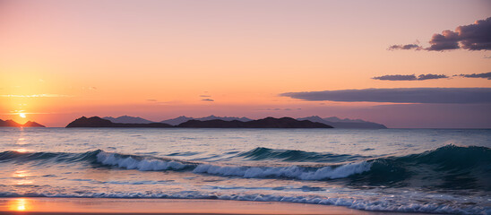 sunset over the sea