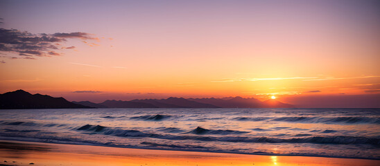 Fototapeta premium sunset over the sea
