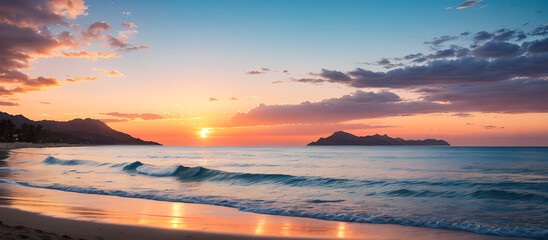 Fototapeta premium sunset on the beach