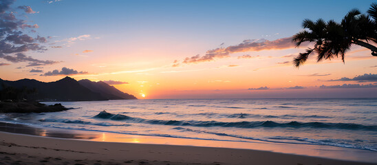 sunset on the beach