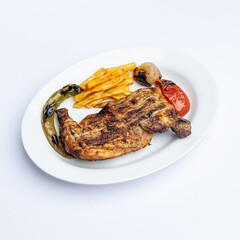 grilled steak with potatoes