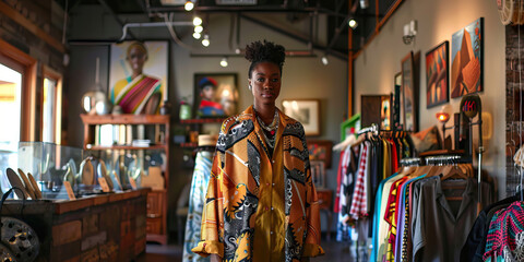 Threads of Heritage: A small boutique showcasing African American-owned businesses, including clothing, art, and accessories.