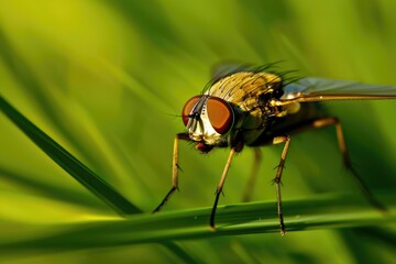 Naklejka premium Fly with Minimalist Background