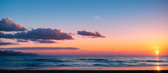 Fototapeta premium sunset over the sea