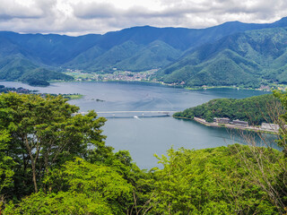 Obraz premium 【山梨県】河口湖天上山公園からの景色