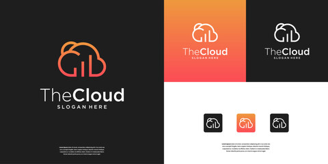 cloud analytic data logo design inspiration