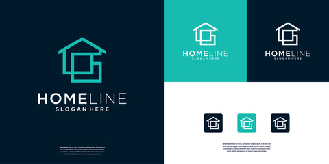 real estate logo concept architecture building home logo design template