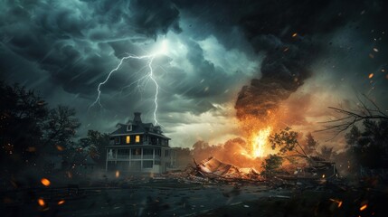 Obraz premium Destructive Storm