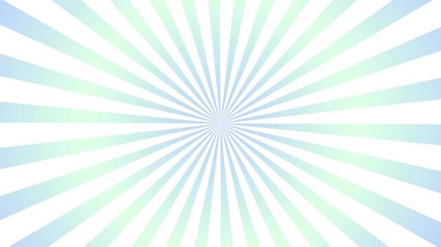 Ice blue gradient sunburst rays background animated rotation stripes background, Sunbeam animation in 4k. Abstract background video.