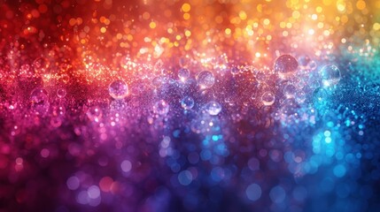 Fototapeta premium Color and light dance, creating vibrant hues and glistening droplets