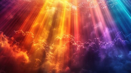 Clouds bathed in colorful light