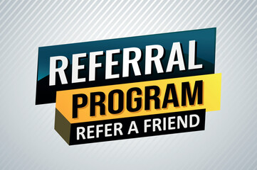 referral program referral a friend poster banner graphic design icon logo sign symbol social media website coupon

