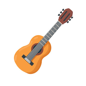 recommend clip art: Guitar vector illustration  flat  design element
