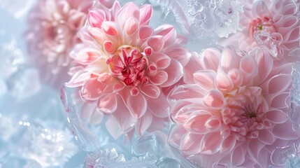 Close-up shot of pink flowers in a glass bowl, perfect for home decor or still life photography