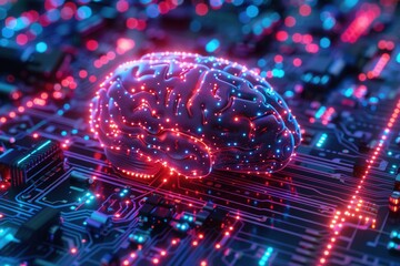 Futuristic holographic brain-computer interface