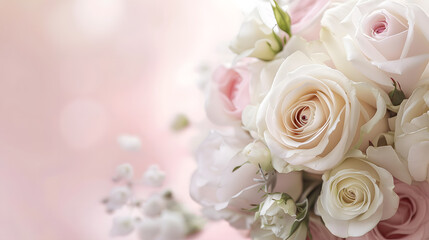 Obraz premium Elegant wedding themed background in soft pastels color