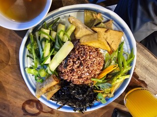 vietnam danang vegan asian food rice vegetable 