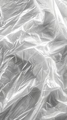 Crumpled white plastic texture, abstract background. Material and texture concept