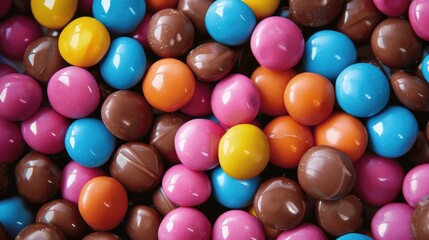 Obraz premium Sugar coated chocolate candies