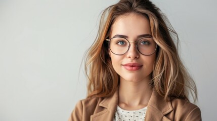 Fototapeta premium Smiling Woman in Glasses