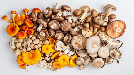 Obraz premium Colorful variety of fresh mushrooms