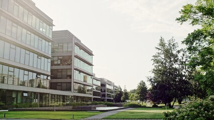Modern office building in commercial district