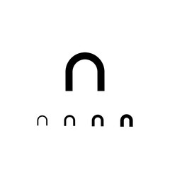 Technical digital font, cyber alphabet